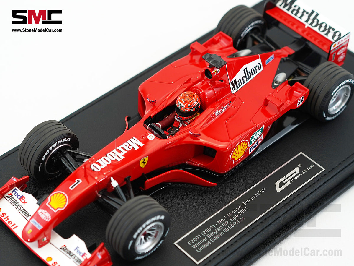 Ferrari F1 F2001 #1 Michael Schumacher Belgium GP Winner 2001 World Champion 1:18 GP REPLICAS with Driver and Decal