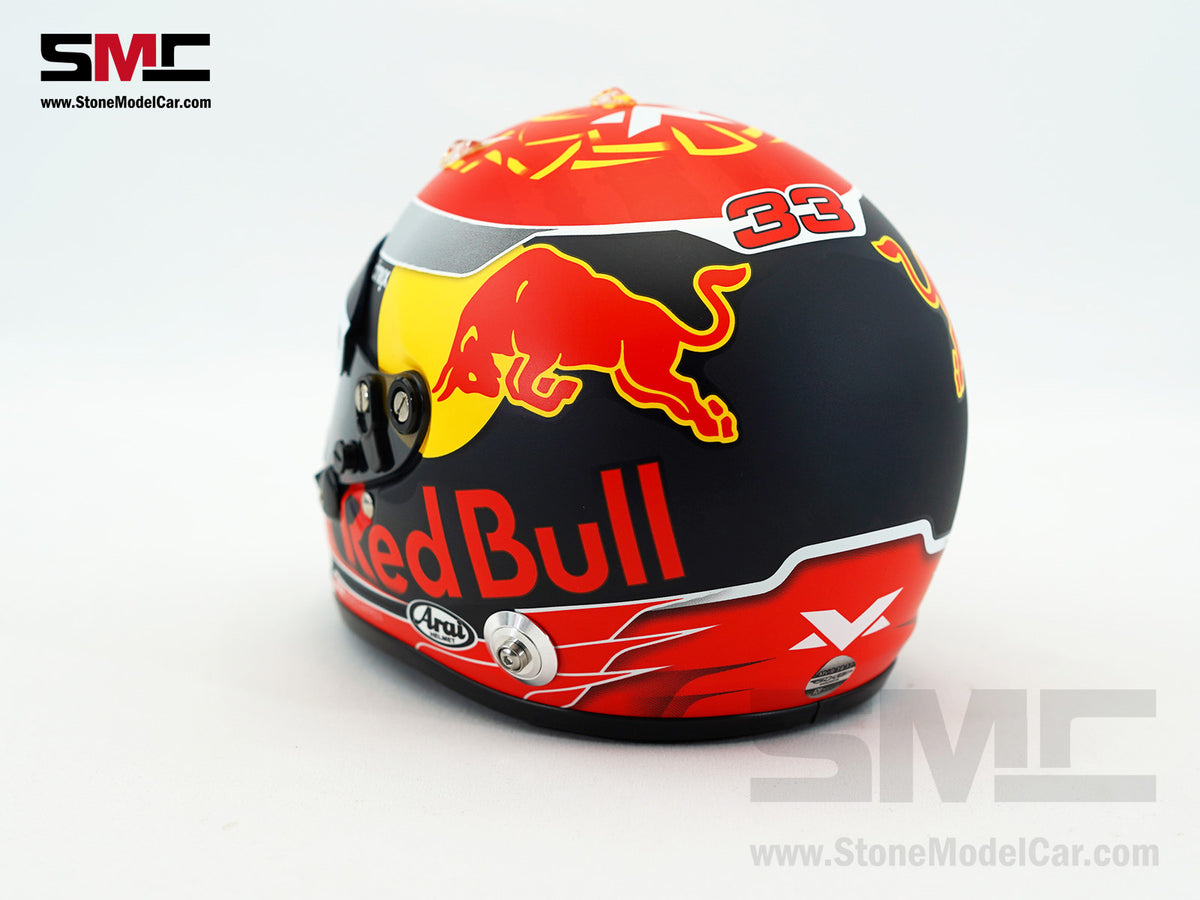 Red Bull F1 RB13 #33 Max Verstappen Season 2017 Livery Arai Schuberth 1:2 Miniature Helmet