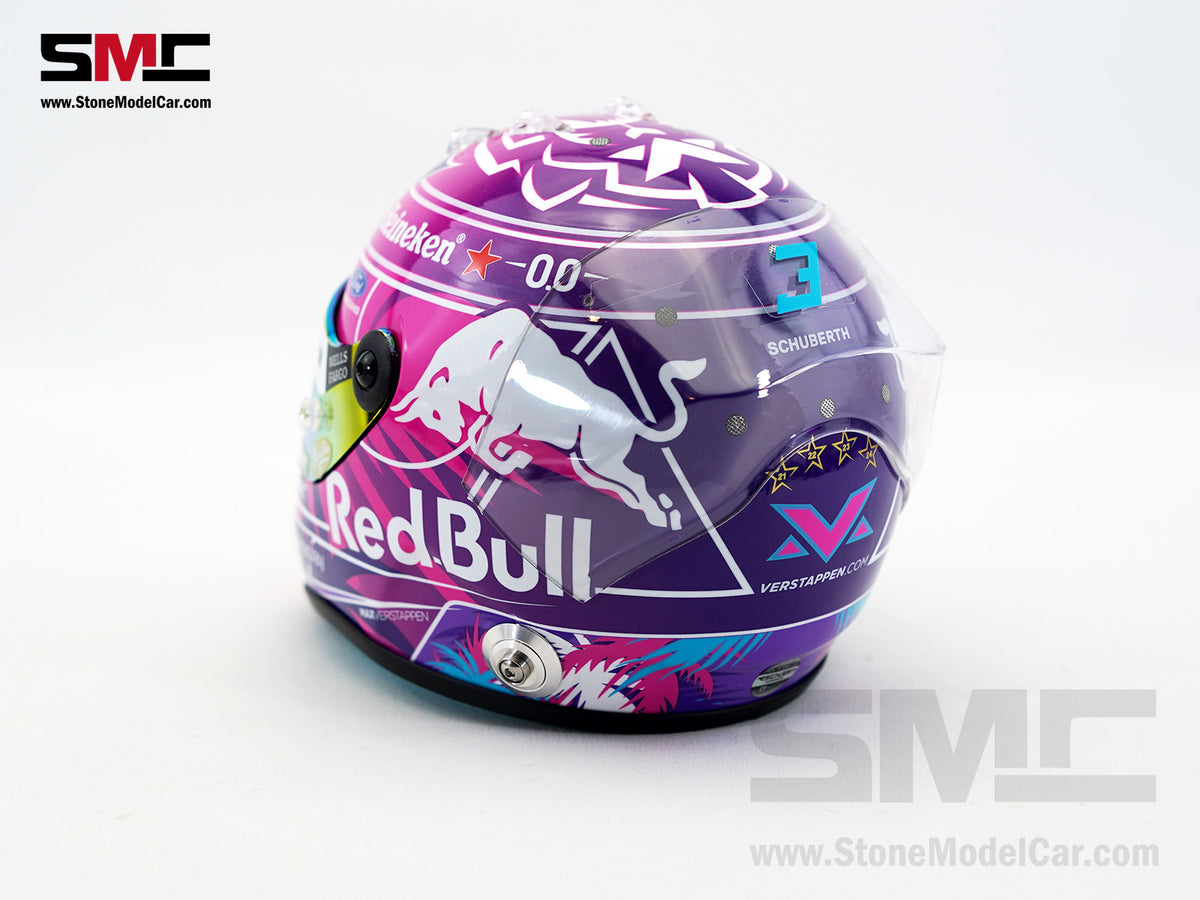 Red Bull F1 RB22 #3 Max Verstappen Miami GP 2026 Special Livery Schuberth 1:2 Miniature Helmet