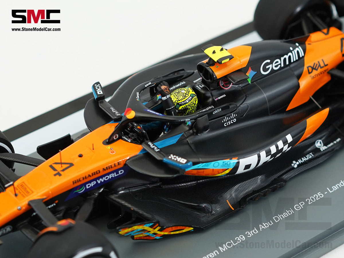 McLaren F1 MCL39 #4 Lando Norris Abu Dhabi GP 2025 World Champion 1:18 Spark 18S1118