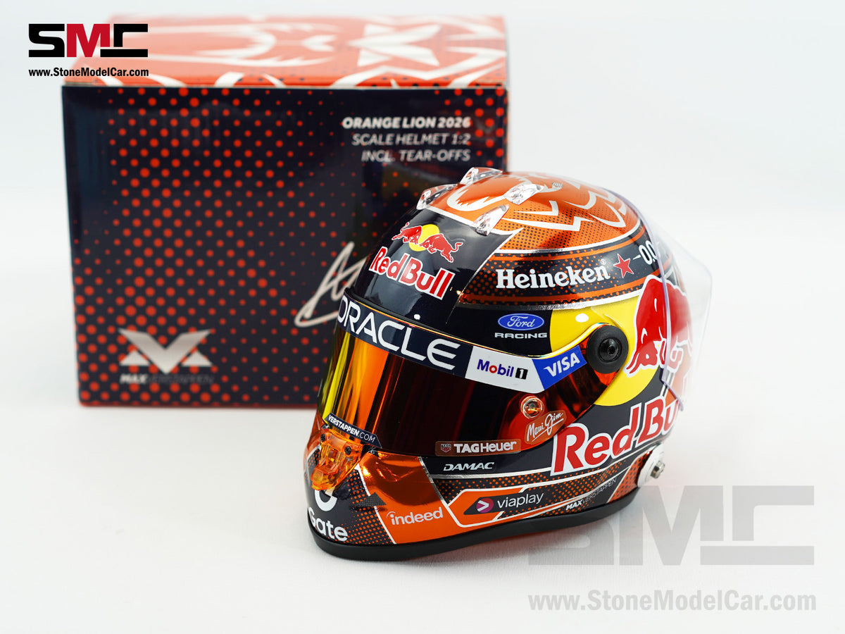 Red Bull F1 RB22 #3 Max Verstappen Orange Lion 2026 Special Livery Schuberth 1:2 Helmet