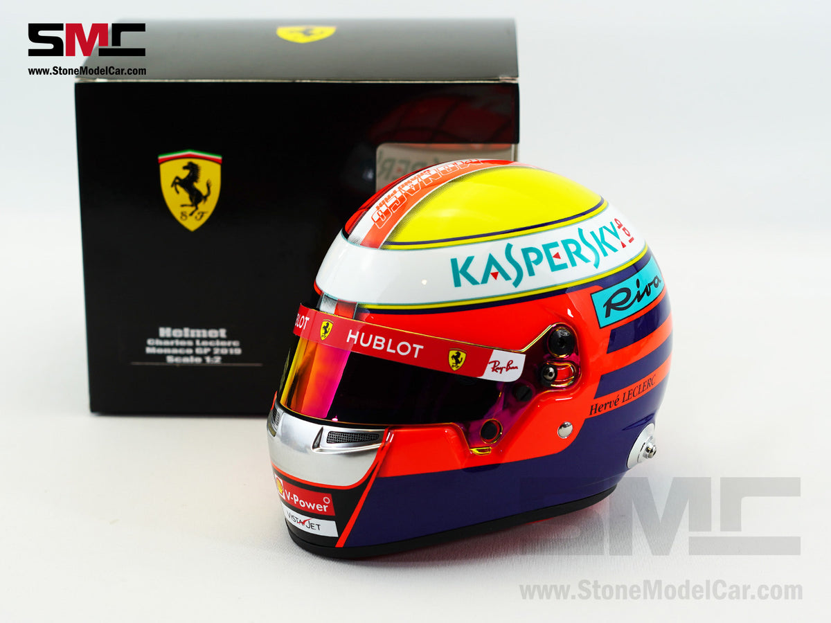 Ferrari F1 SF90 #16 Charles Leclerc Monaco GP 2019 Home Race BELL 1:2 Miniature Helmet LE 300 pcs