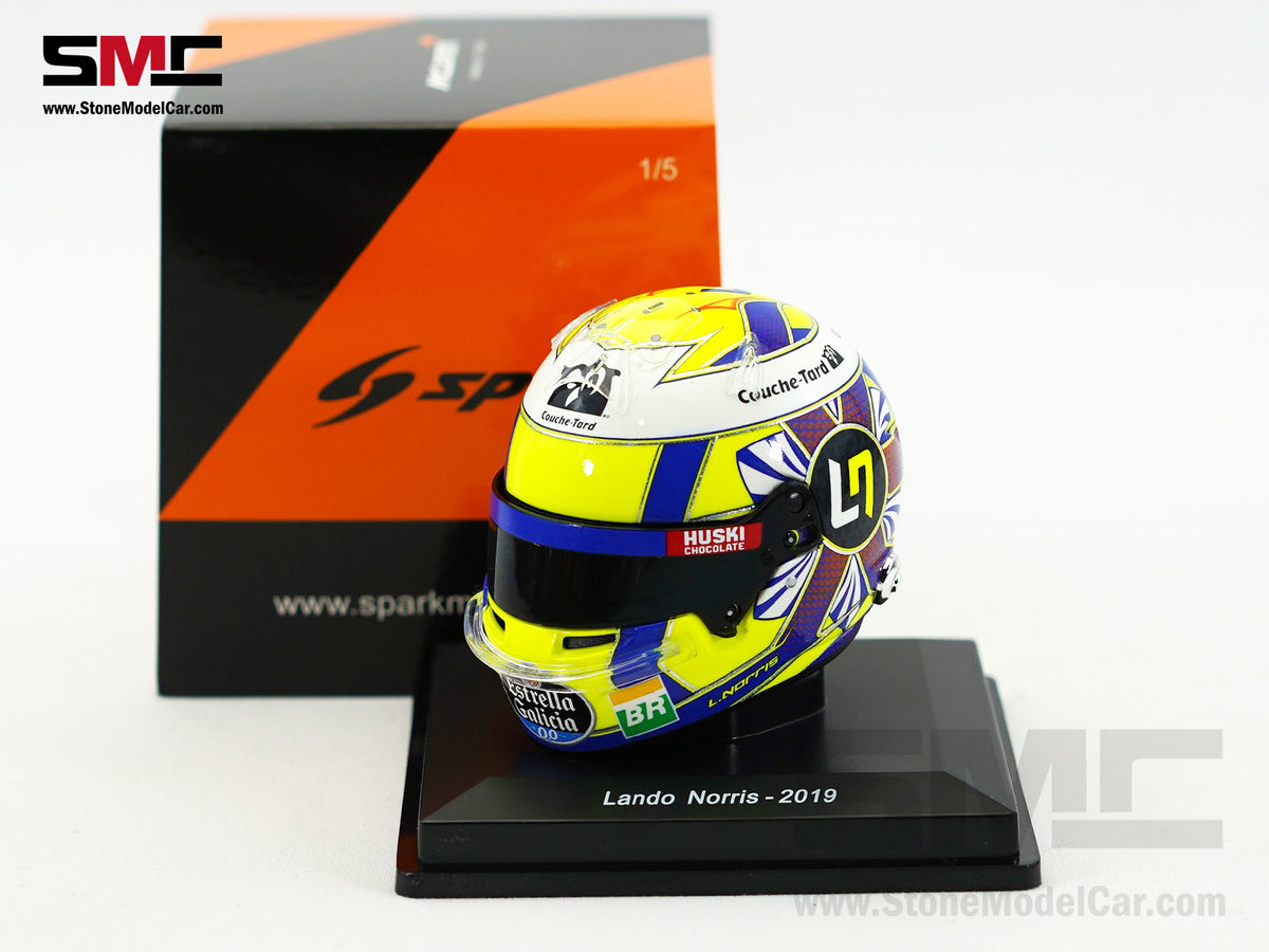 McLaren F1 MCL34 #4 Lando Norris Year 2019 1st Career Season Spark 1:5 Miniature Helmet