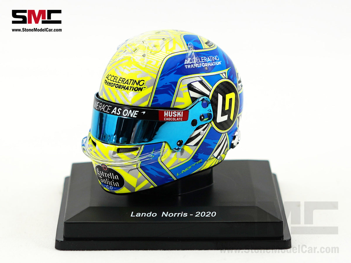 McLaren F1 MCL35 #4 Lando Norris Year 2020 Season Spark 1:5 Miniature Helmet 5HF042