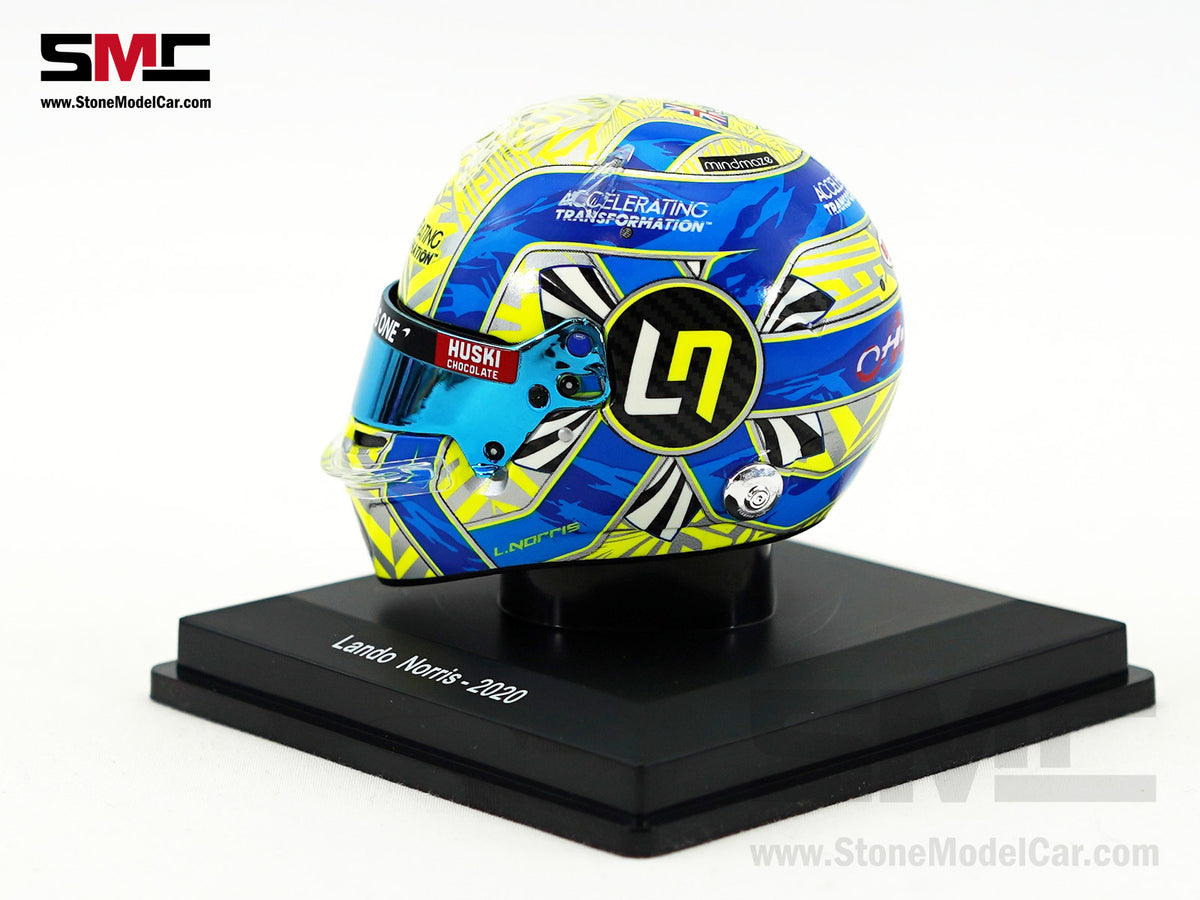 McLaren F1 MCL35 #4 Lando Norris Year 2020 Season Spark 1:5 Miniature Helmet 5HF042