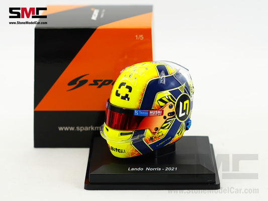 McLaren F1 MCL35M #4 Lando Norris Year 2021 Season Spark 1:5 Miniature Helmet 5HF054