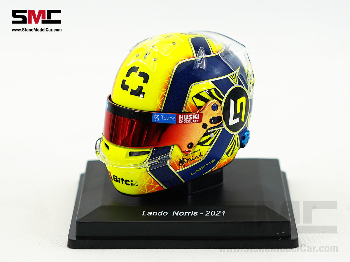 McLaren F1 MCL35M #4 Lando Norris Year 2021 Season Spark 1:5 Miniature Helmet 5HF054