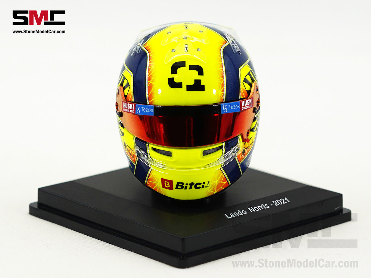 McLaren F1 MCL35M #4 Lando Norris Year 2021 Season Spark 1:5 Miniature Helmet 5HF054