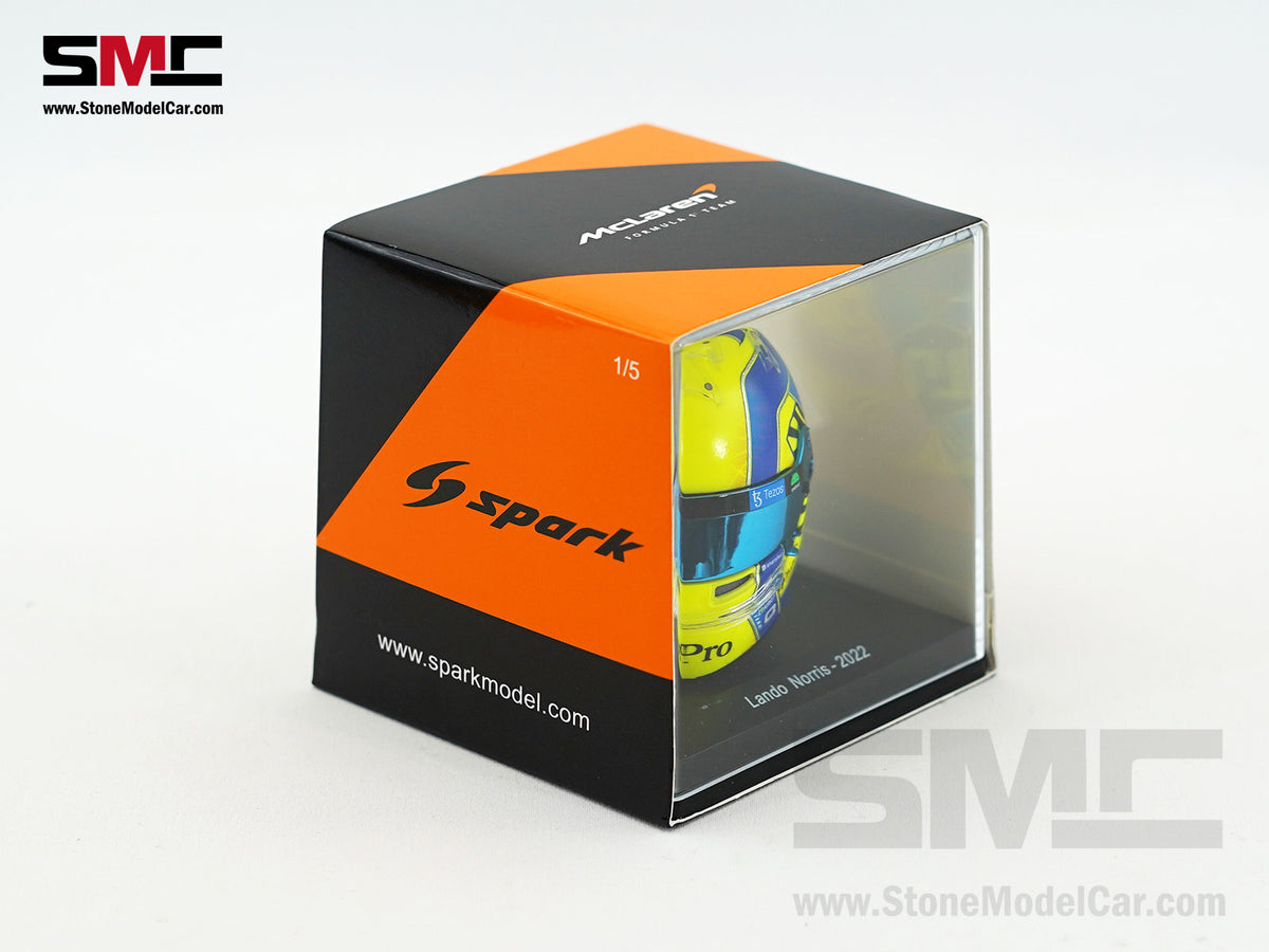 McLaren F1 MCL36 #4 Lando Norris Year 2022 Season Spark 1:5 Miniature Helmet 5HF075