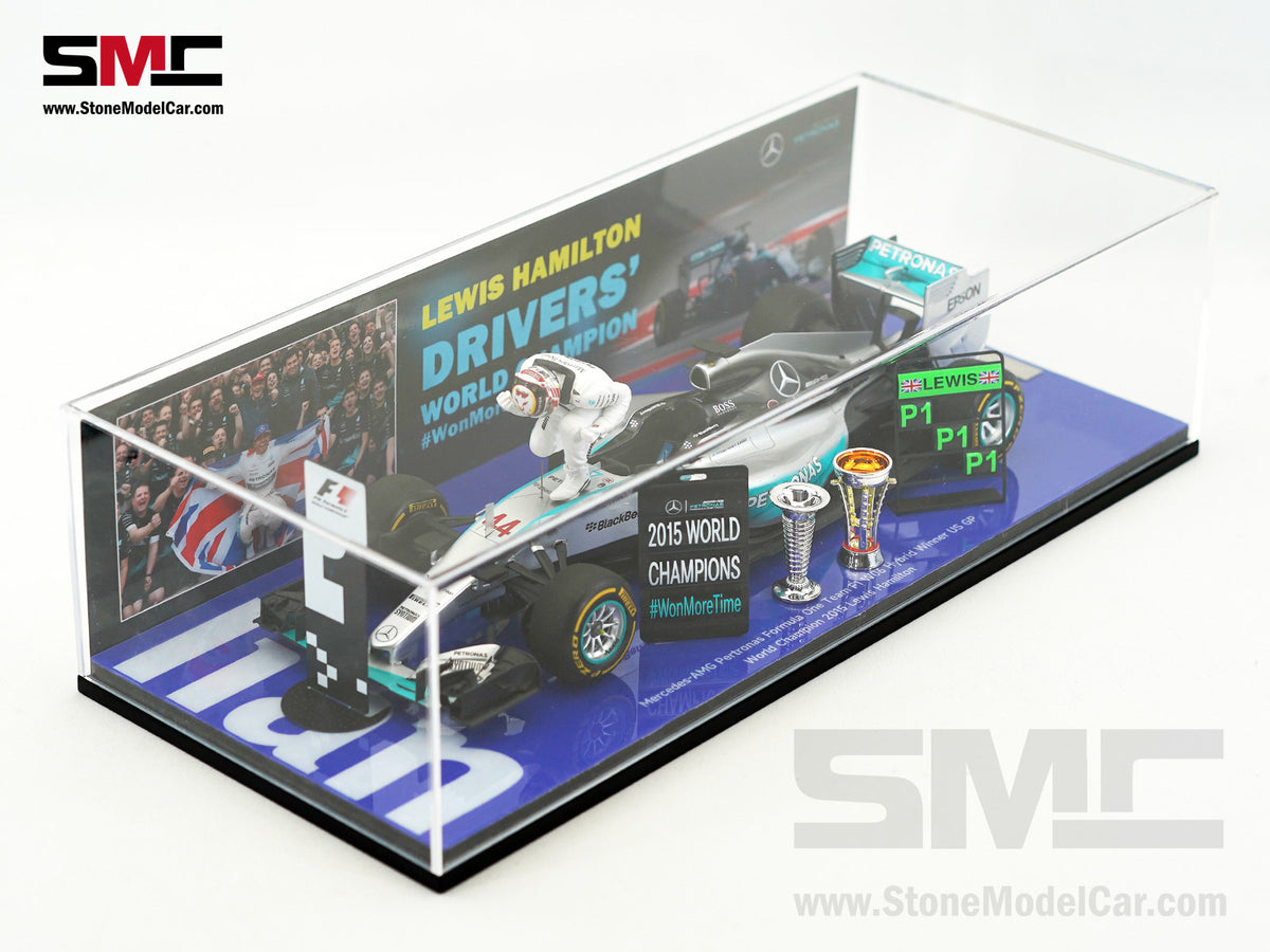 2015 3x World Champion Mercedes F1 W06 #44 Lewis Hamilton US GP 1:18 Spark Special Figure Edition