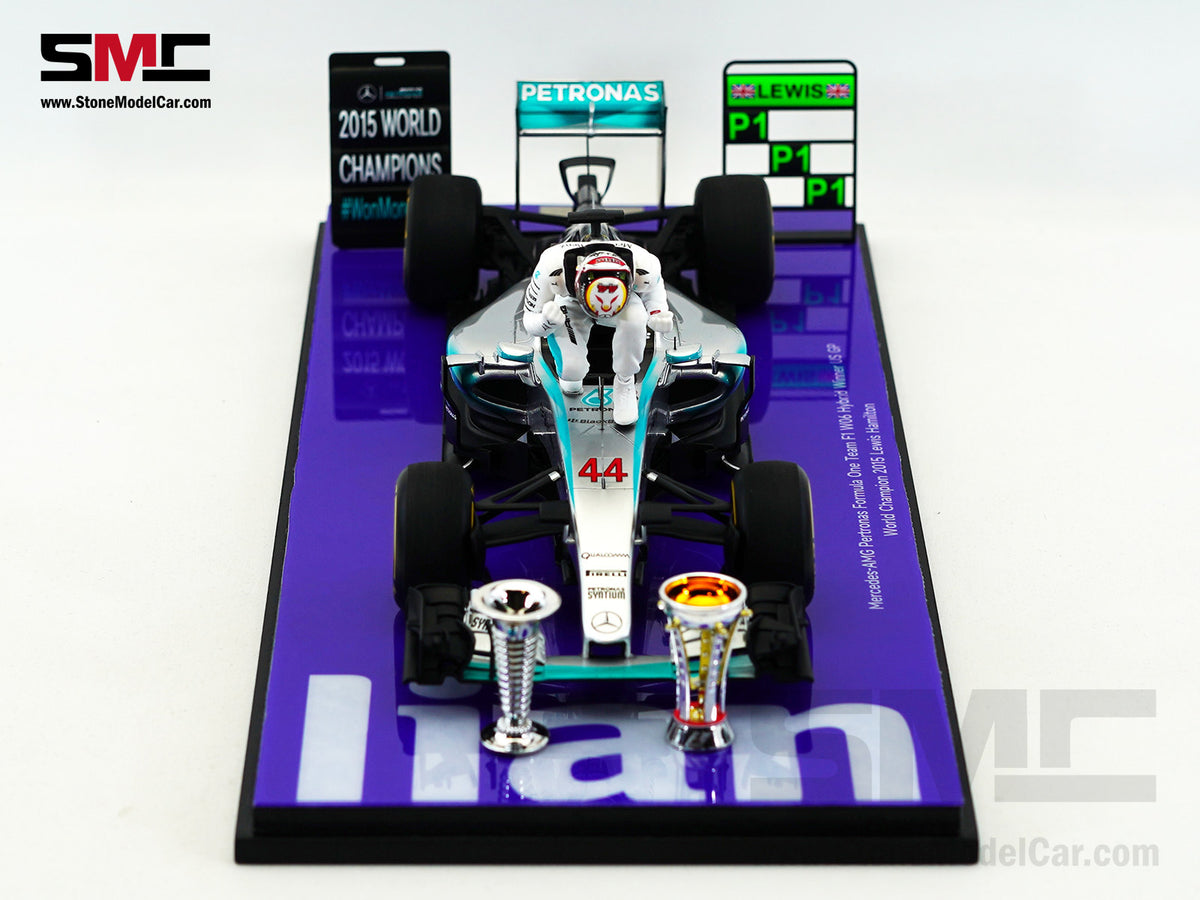 2015 3x World Champion Mercedes F1 W06 #44 Lewis Hamilton US GP 1:18 Spark Special Figure Edition