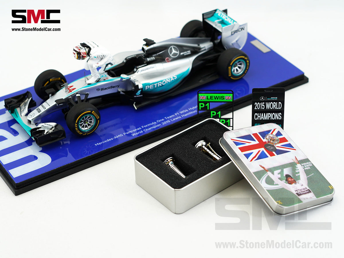 2015 3x World Champion Mercedes F1 W06 #44 Lewis Hamilton US GP 1:18 Spark Special Figure Edition