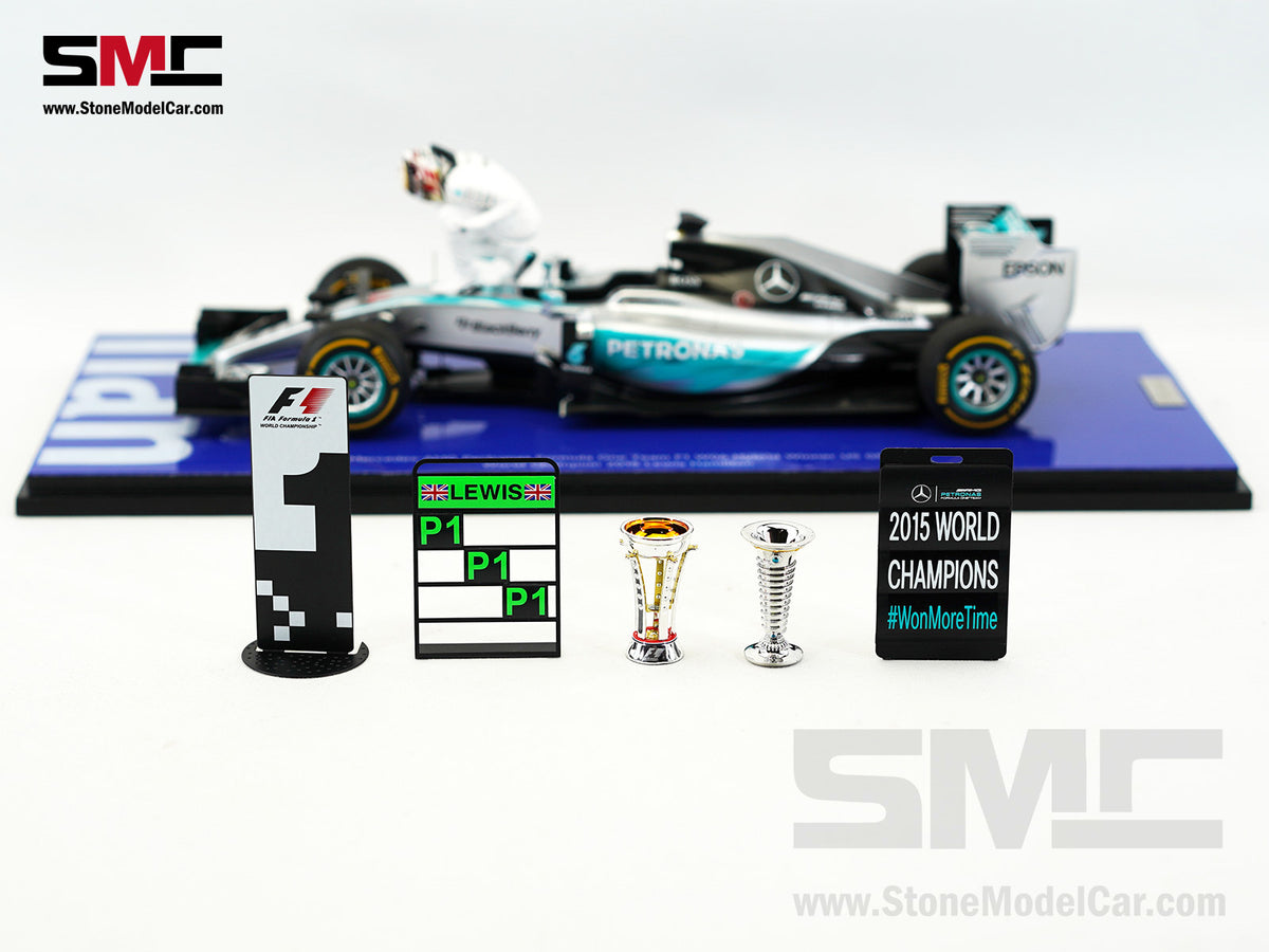 2015 3x World Champion Mercedes F1 W06 #44 Lewis Hamilton US GP 1:18 Spark Special Figure Edition