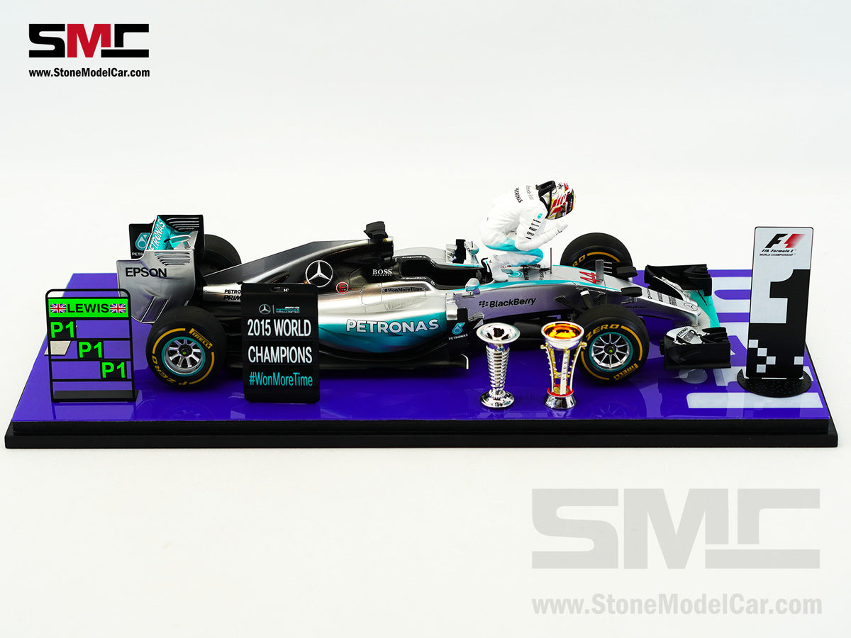 2015 3x World Champion Mercedes F1 W06 #44 Lewis Hamilton US GP 1:18 Spark Special Figure Edition
