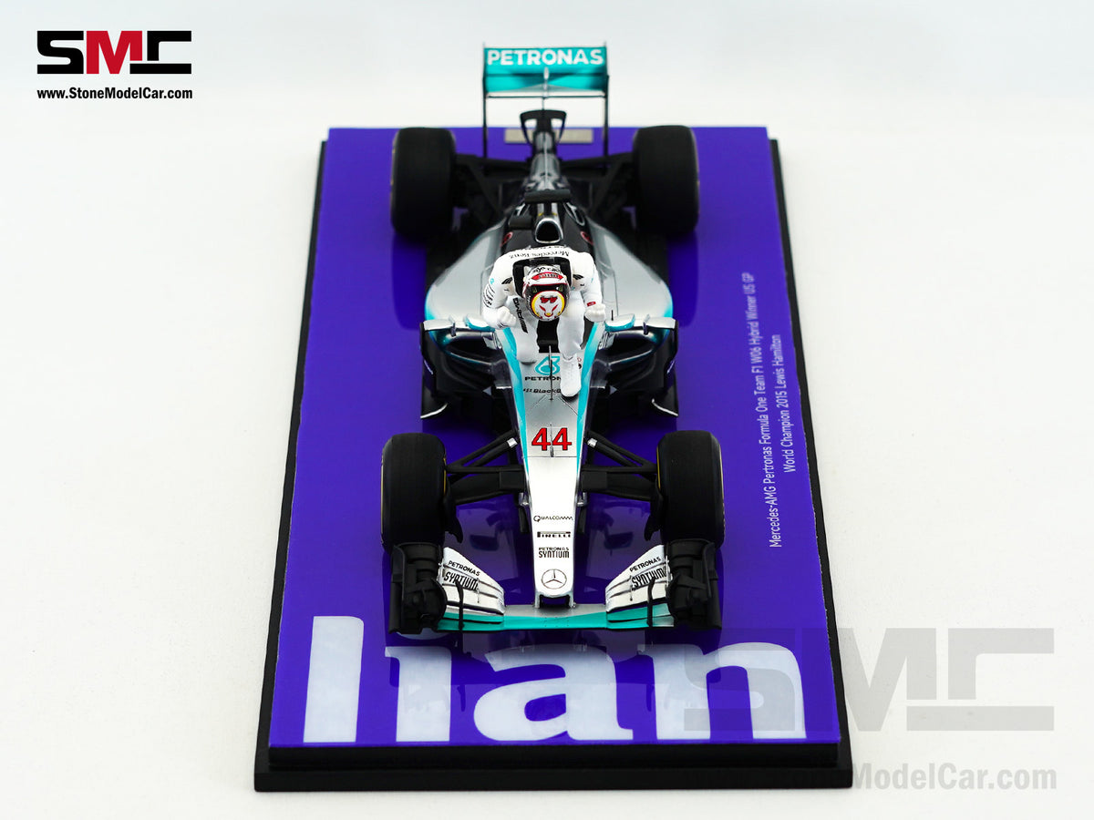 2015 3x World Champion Mercedes F1 W06 #44 Lewis Hamilton US GP 1:18 Spark Special Figure Edition