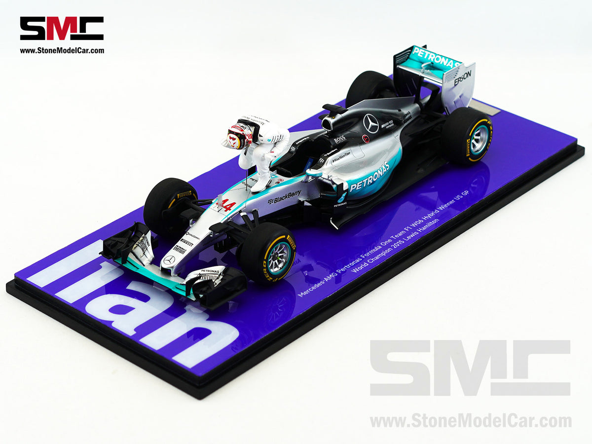2015 3x World Champion Mercedes F1 W06 #44 Lewis Hamilton US GP 1:18 Spark Special Figure Edition