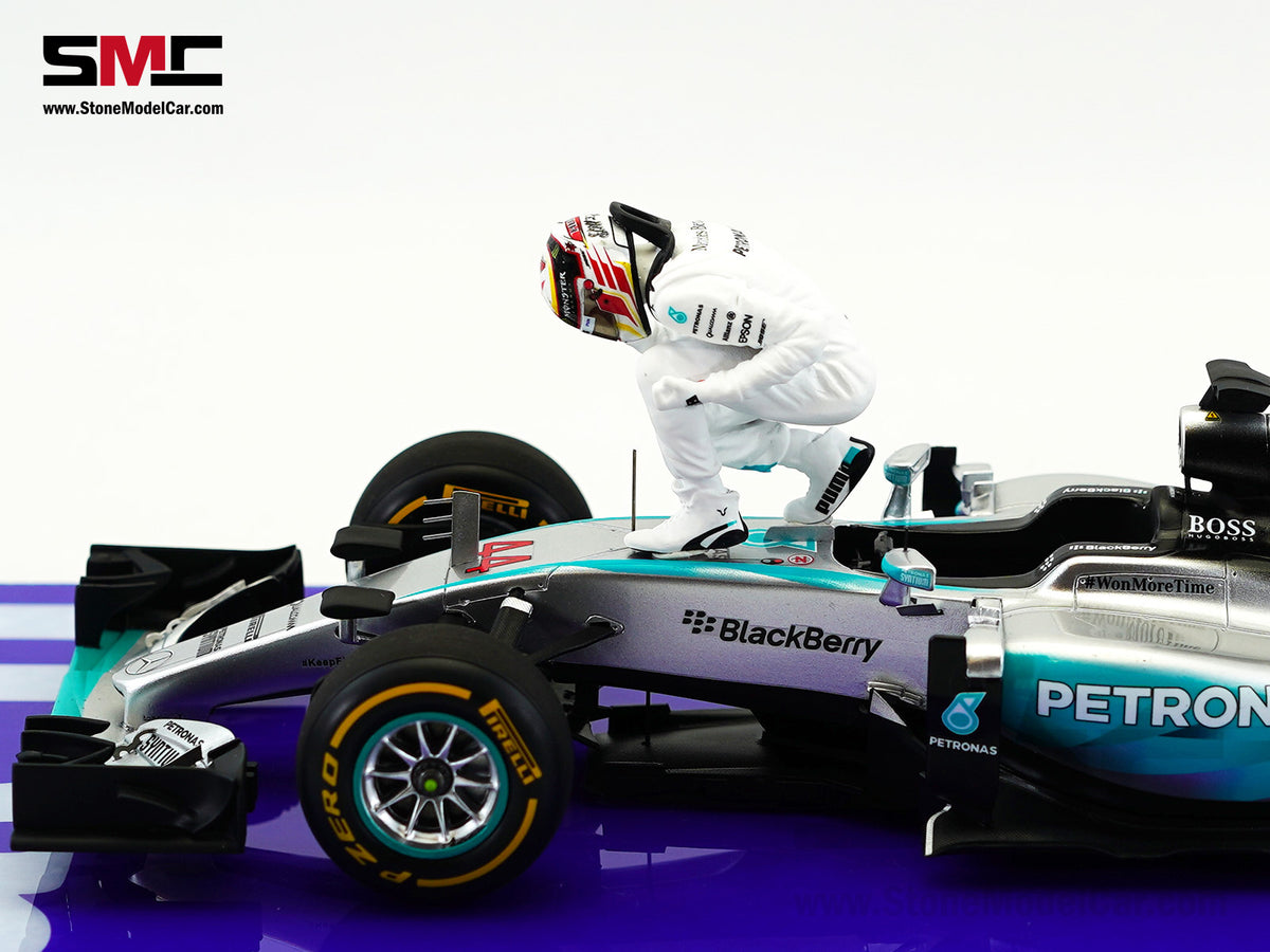2015 3x World Champion Mercedes F1 W06 #44 Lewis Hamilton US GP 1:18 Spark Special Figure Edition
