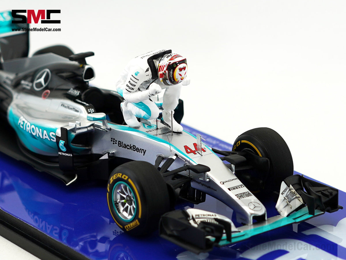 2015 3x World Champion Mercedes F1 W06 #44 Lewis Hamilton US GP 1:18 Spark Special Figure Edition