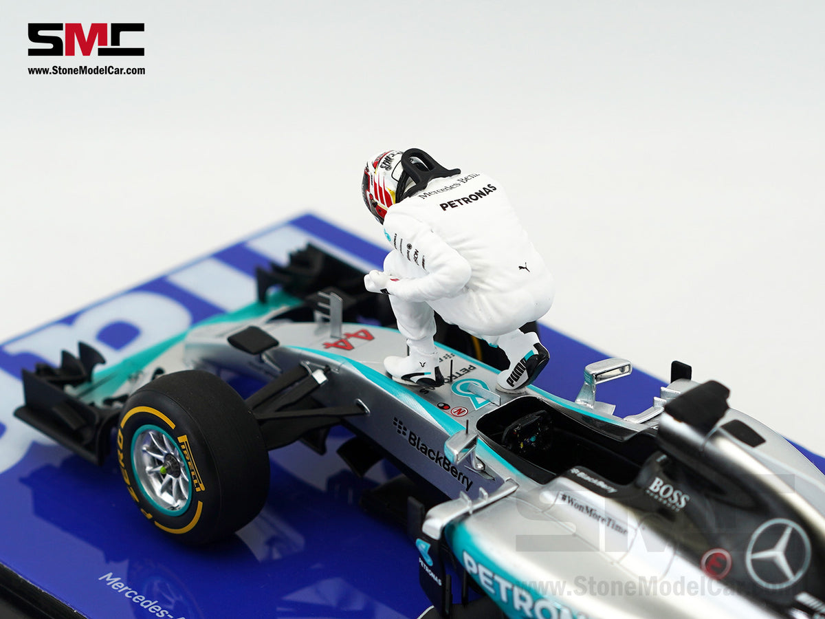 2015 3x World Champion Mercedes F1 W06 #44 Lewis Hamilton US GP 1:18 Spark Special Figure Edition
