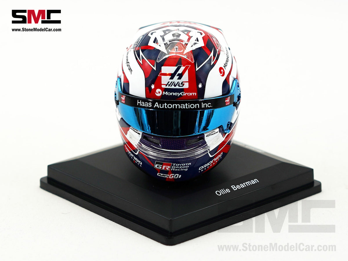 Haas F1 Team VF-25 #87 Oliver Bearman British GP 2025 Spark 1:5 Miniature Helmet 5HF221
