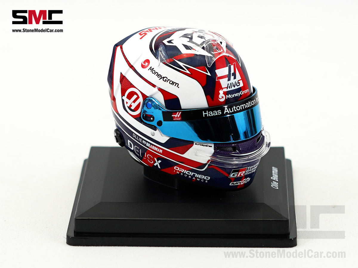 Haas F1 Team VF-25 #87 Oliver Bearman British GP 2025 Spark 1:5 Miniature Helmet 5HF221