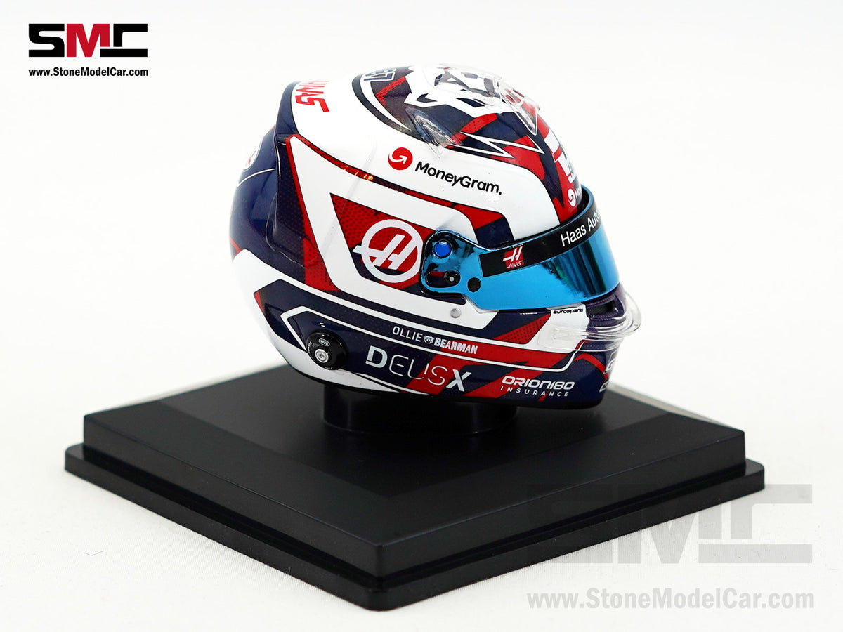 Haas F1 Team VF-25 #87 Oliver Bearman British GP 2025 Spark 1:5 Miniature Helmet 5HF221