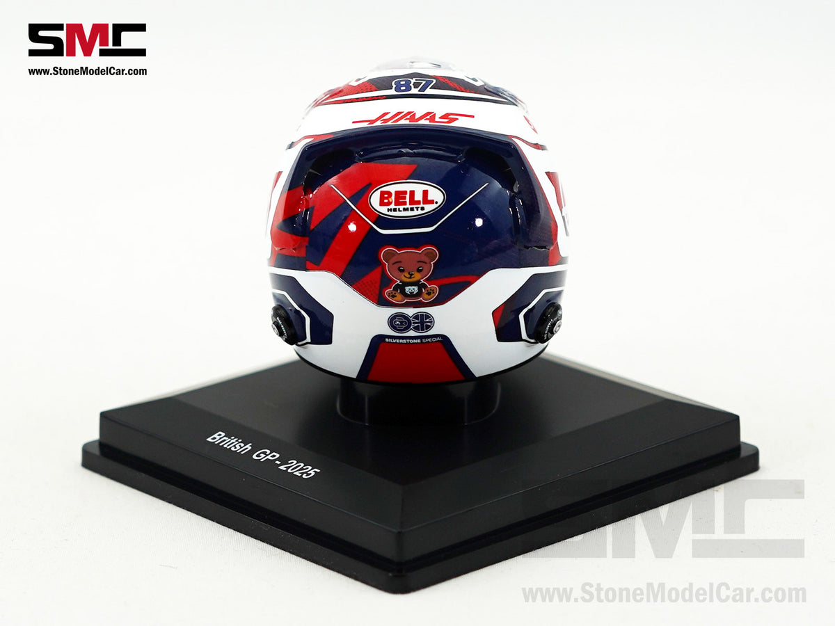 Haas F1 Team VF-25 #87 Oliver Bearman British GP 2025 Spark 1:5 Miniature Helmet 5HF221