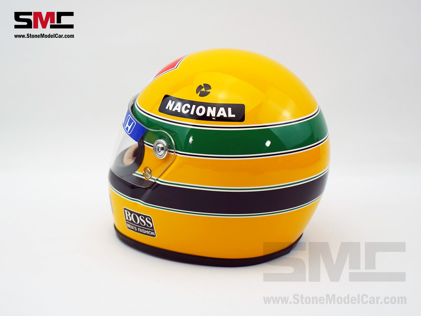 Mclaren MP4/4 #12 Ayrton Senna 1988 F1 World Champion 1:2 Miniature Helmet with Decal