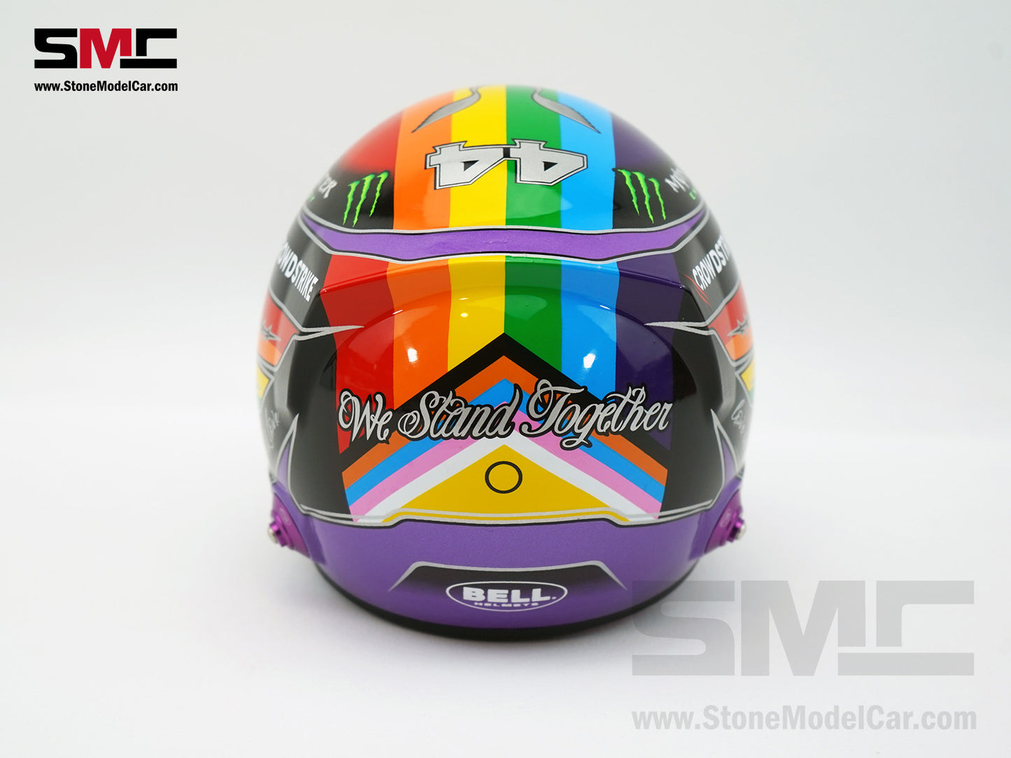 Mercedes F1 W12 #44 Lewis Hamilton 7x World Champion Qatar & Abu Dhabi 2021 Bell 1:2 Helmet