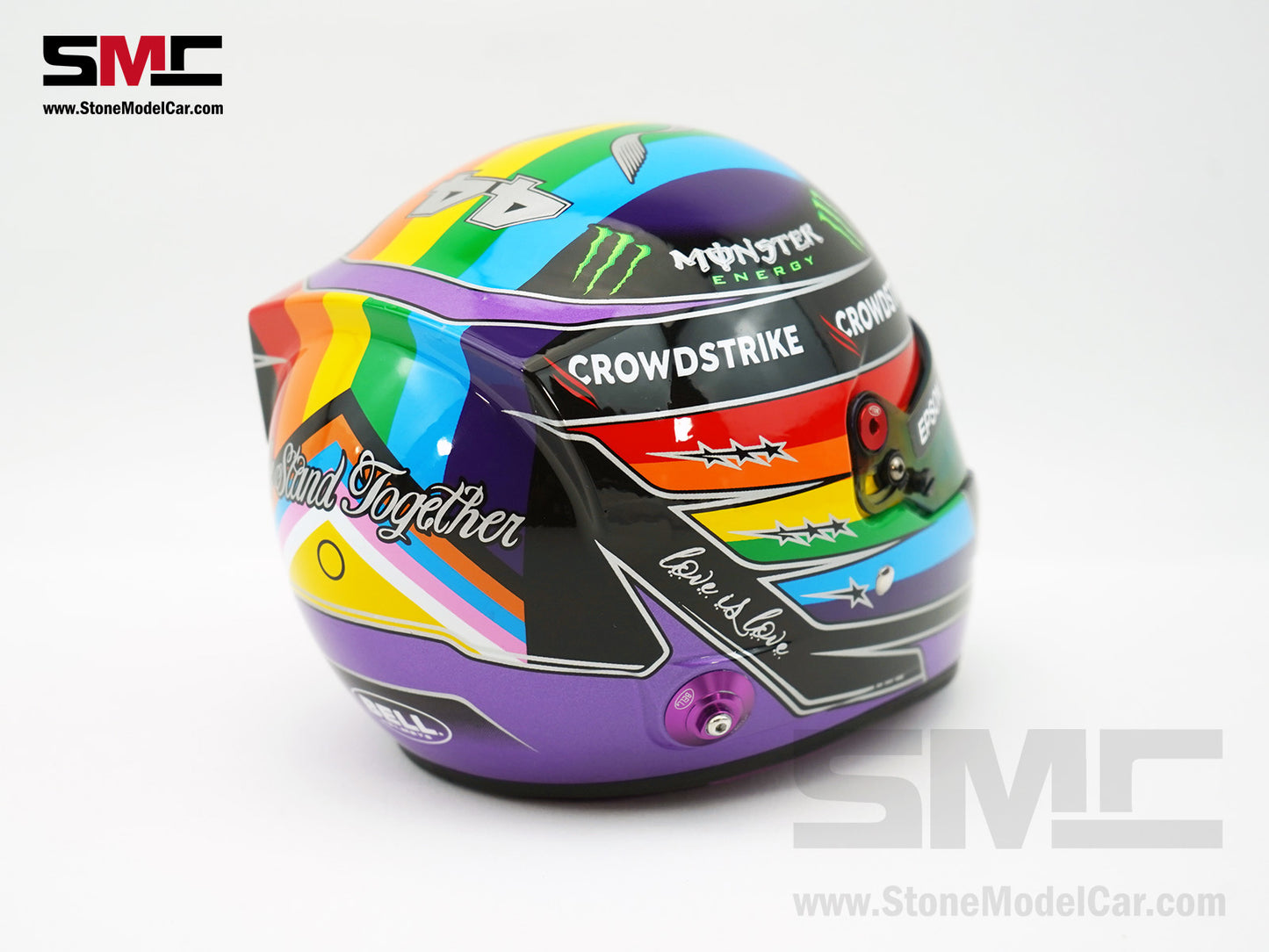 Mercedes F1 W12 #44 Lewis Hamilton 7x World Champion Qatar & Abu Dhabi 2021 Bell 1:2 Helmet