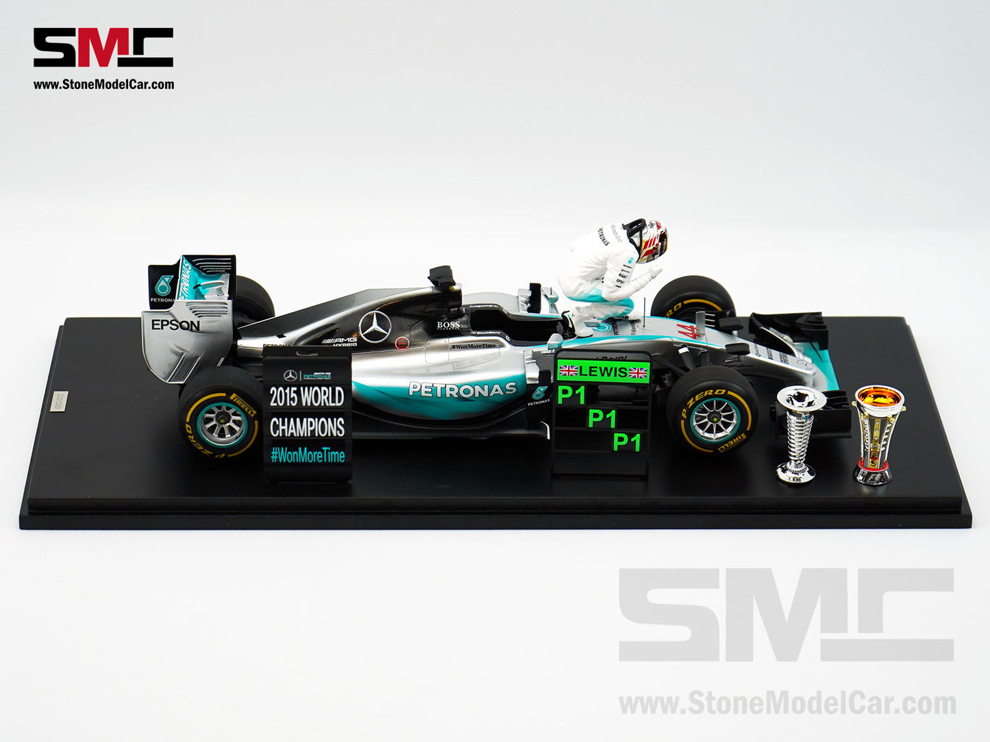 2015 3x World Champion Mercedes F1 W06 #44 Lewis Hamilton US GP 1:18 Spark Special Figure Edition