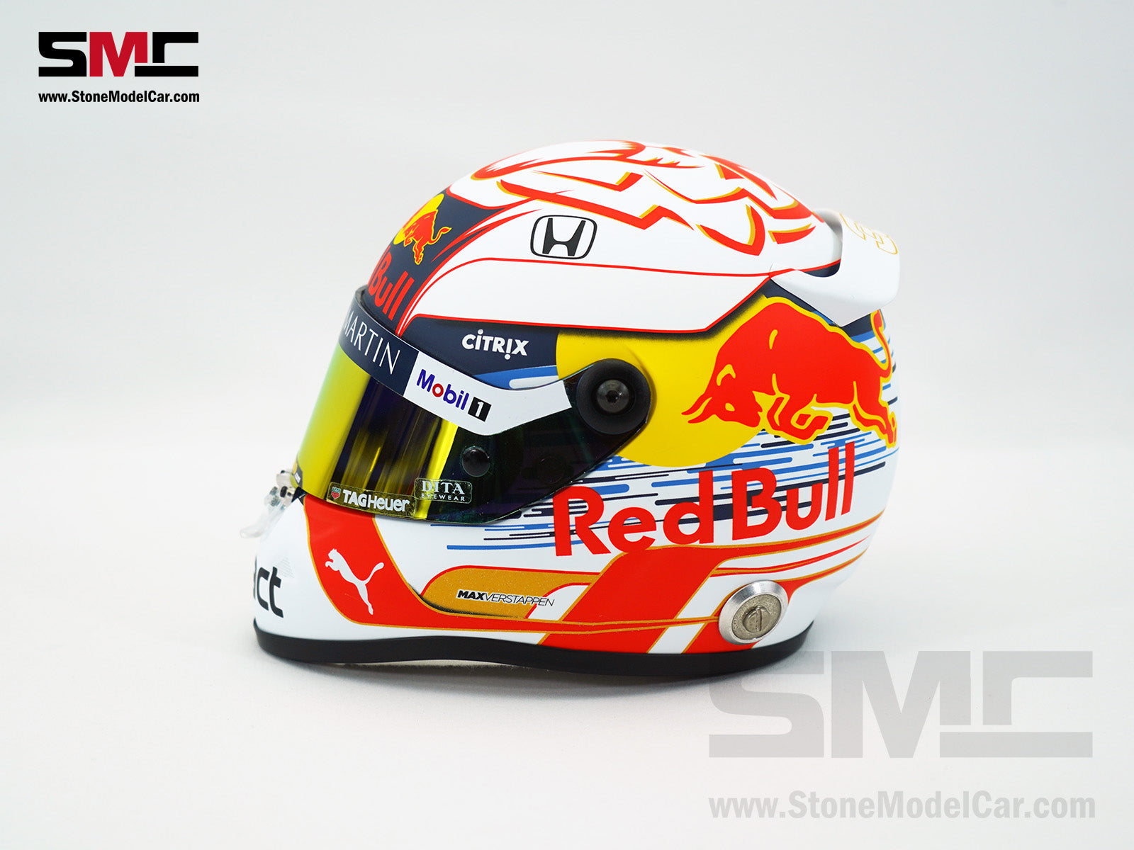 arai f1 helmet 2019 Red Bull F1 RB15 #33 Max Verstappen Season 2019 Schuberth 1:2 Miniature Helmet