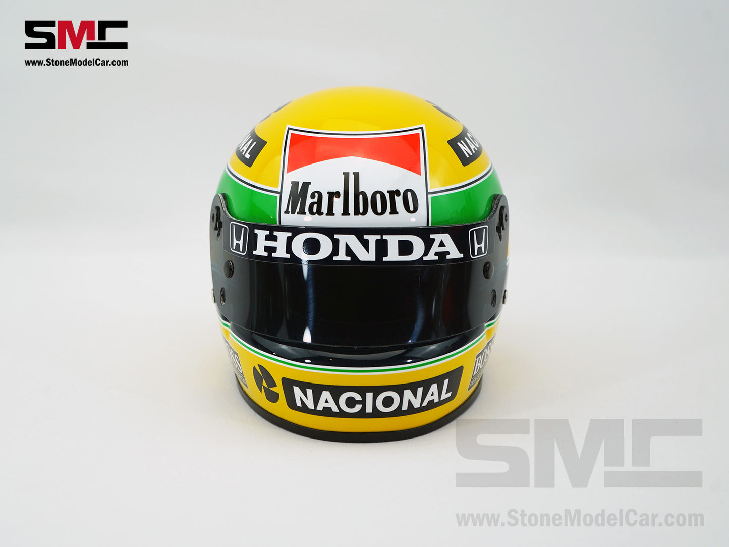 Mclaren MP4/4 #12 Ayrton Senna 1988 F1 World Champion 1:2 Bell Miniature Helmet with Decal