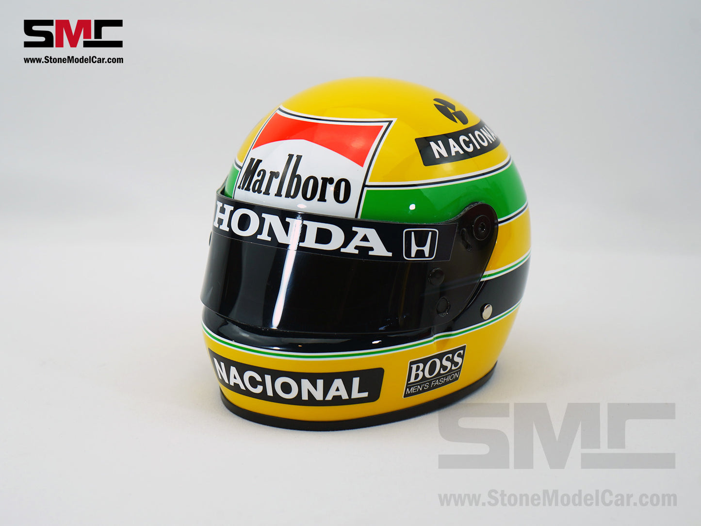 Mclaren MP4/4 #12 Ayrton Senna 1988 F1 World Champion 1:2 Bell Miniature Helmet with Decal