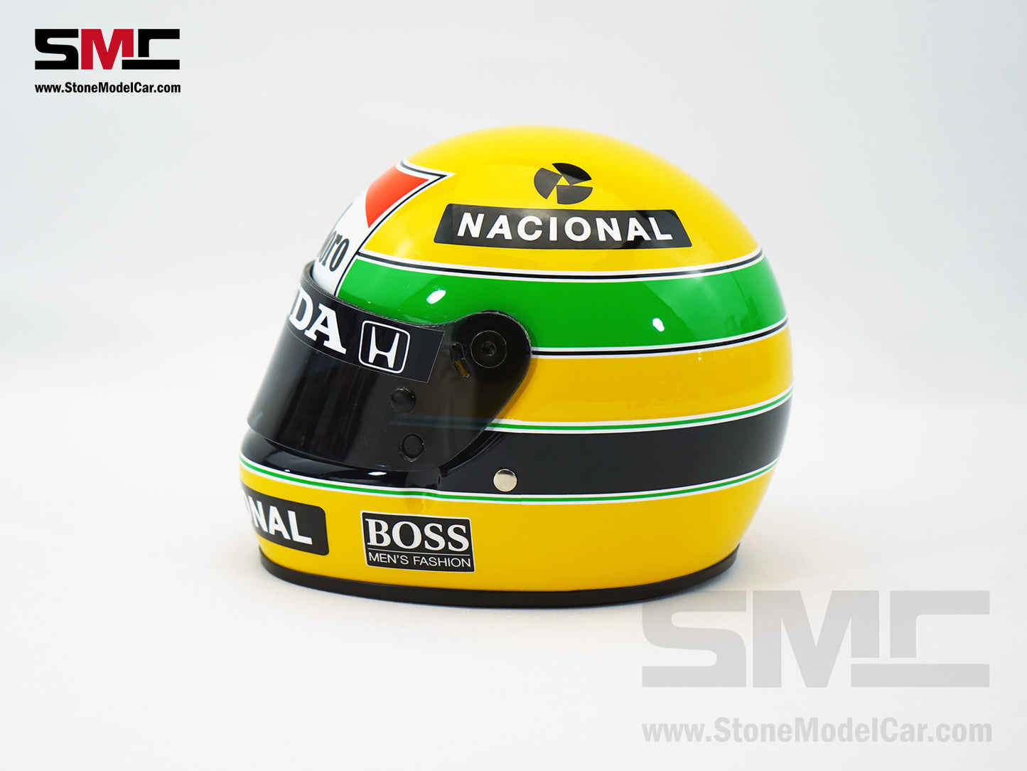 Mclaren MP4/4 #12 Ayrton Senna 1988 F1 World Champion 1:2 Bell Miniature Helmet with Decal