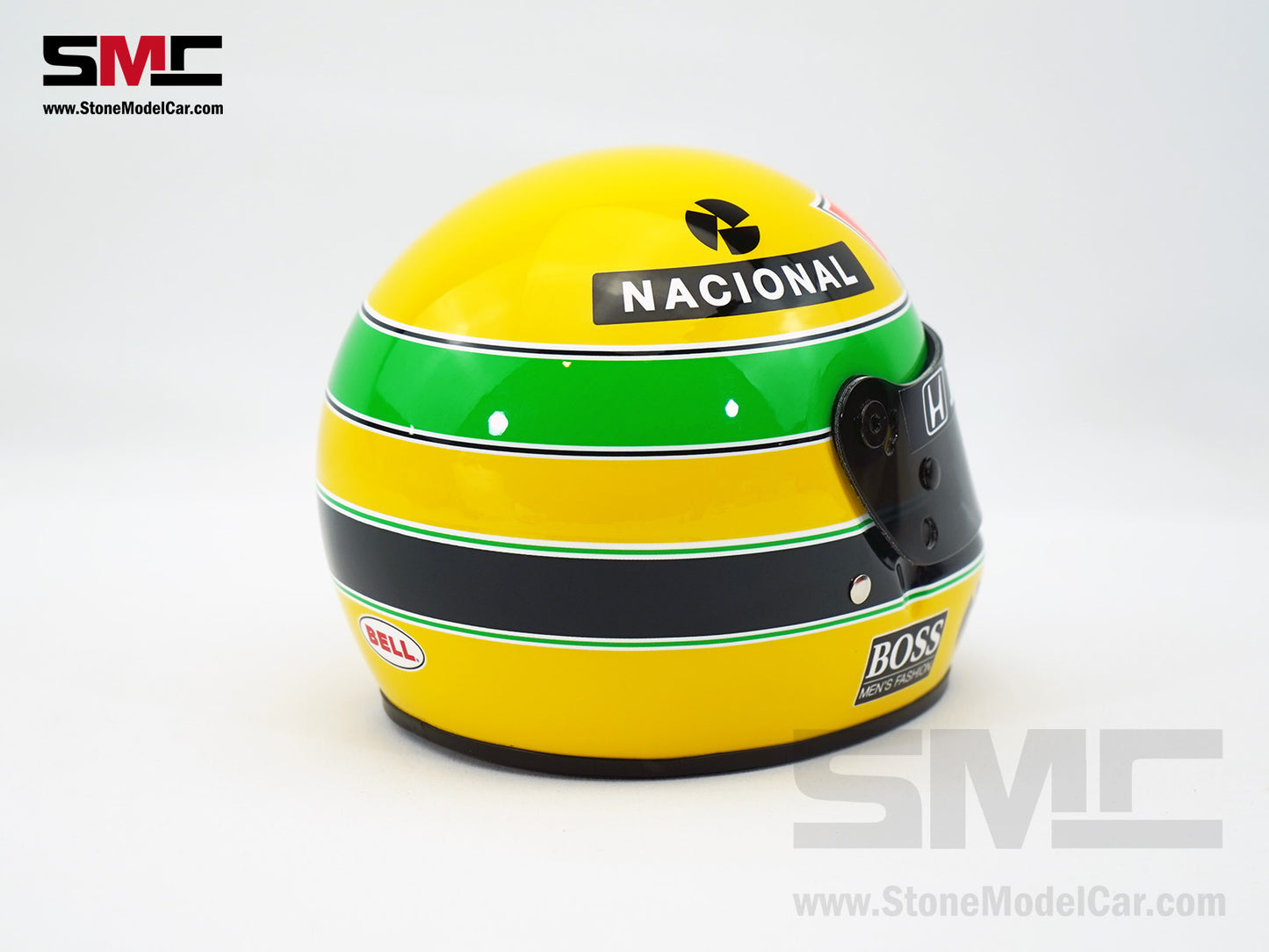 Mclaren MP4/4 #12 Ayrton Senna 1988 F1 World Champion 1:2 Bell Miniature Helmet with Decal