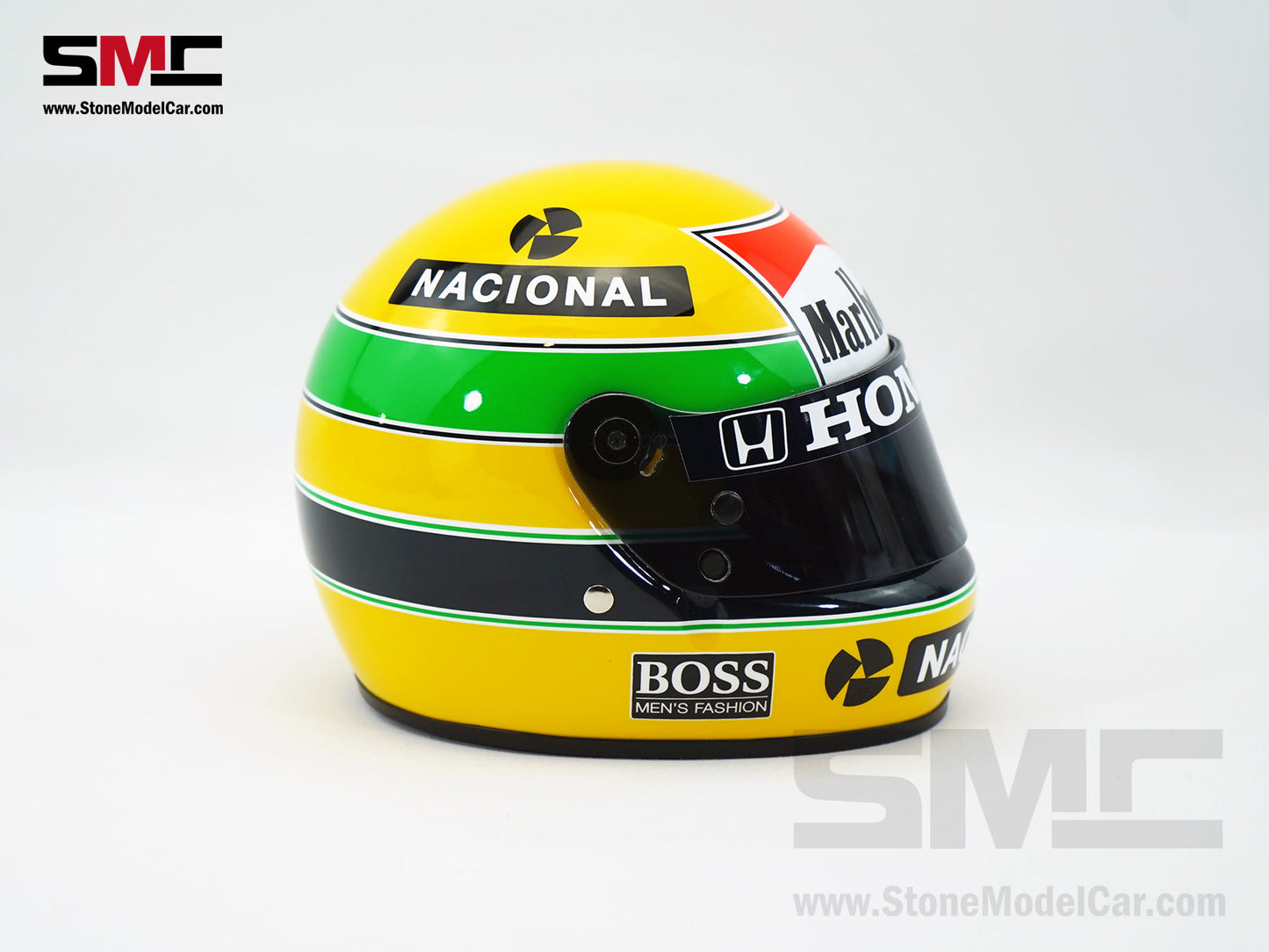 Mclaren MP4/4 #12 Ayrton Senna 1988 F1 World Champion 1:2 Bell Miniature Helmet with Decal