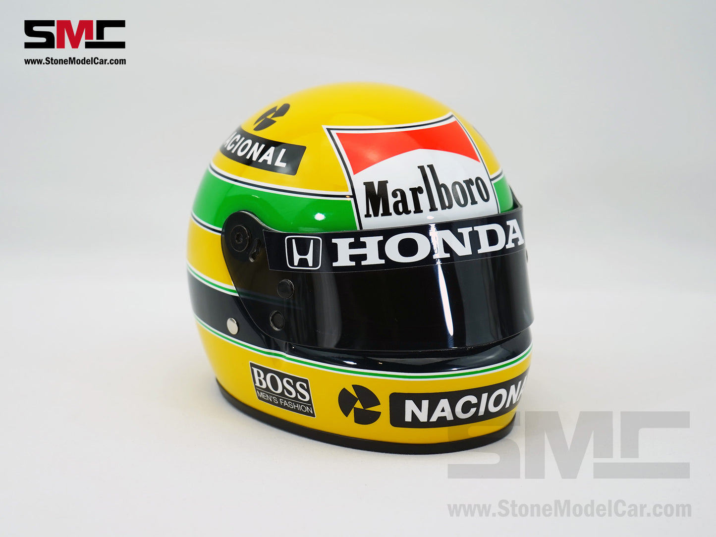 Mclaren MP4/4 #12 Ayrton Senna 1988 F1 World Champion 1:2 Bell Miniature Helmet with Decal