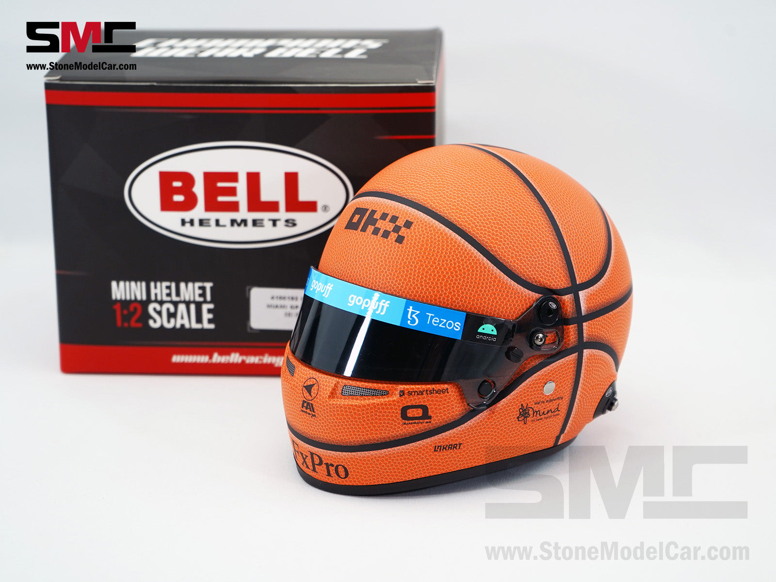 McLaren F1 MCL36 #4 Lando Norris Miami GP 2022 BELL 1:2 Miniature Helm –  Stone Model