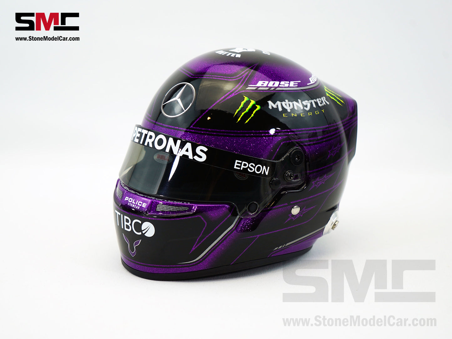Mercedes F1 W11 #44 Lewis Hamilton Year 2020 7x Times World Champion BELL 1:2 Miniature Helmet