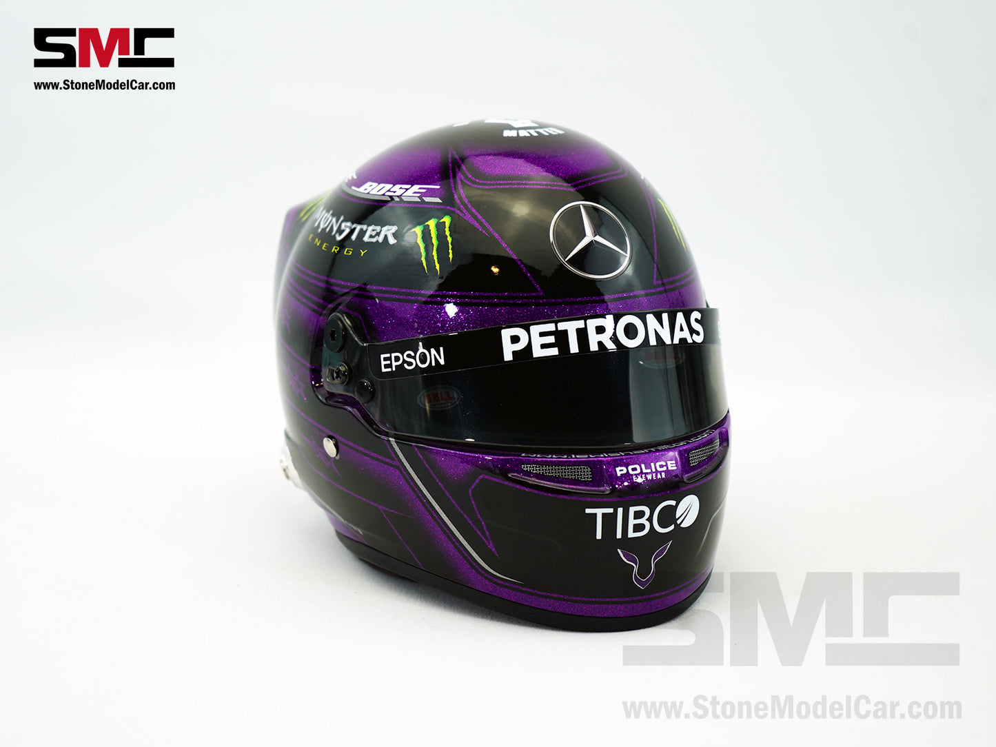 Mercedes F1 W11 #44 Lewis Hamilton Year 2020 7x Times World Champion BELL 1:2 Miniature Helmet