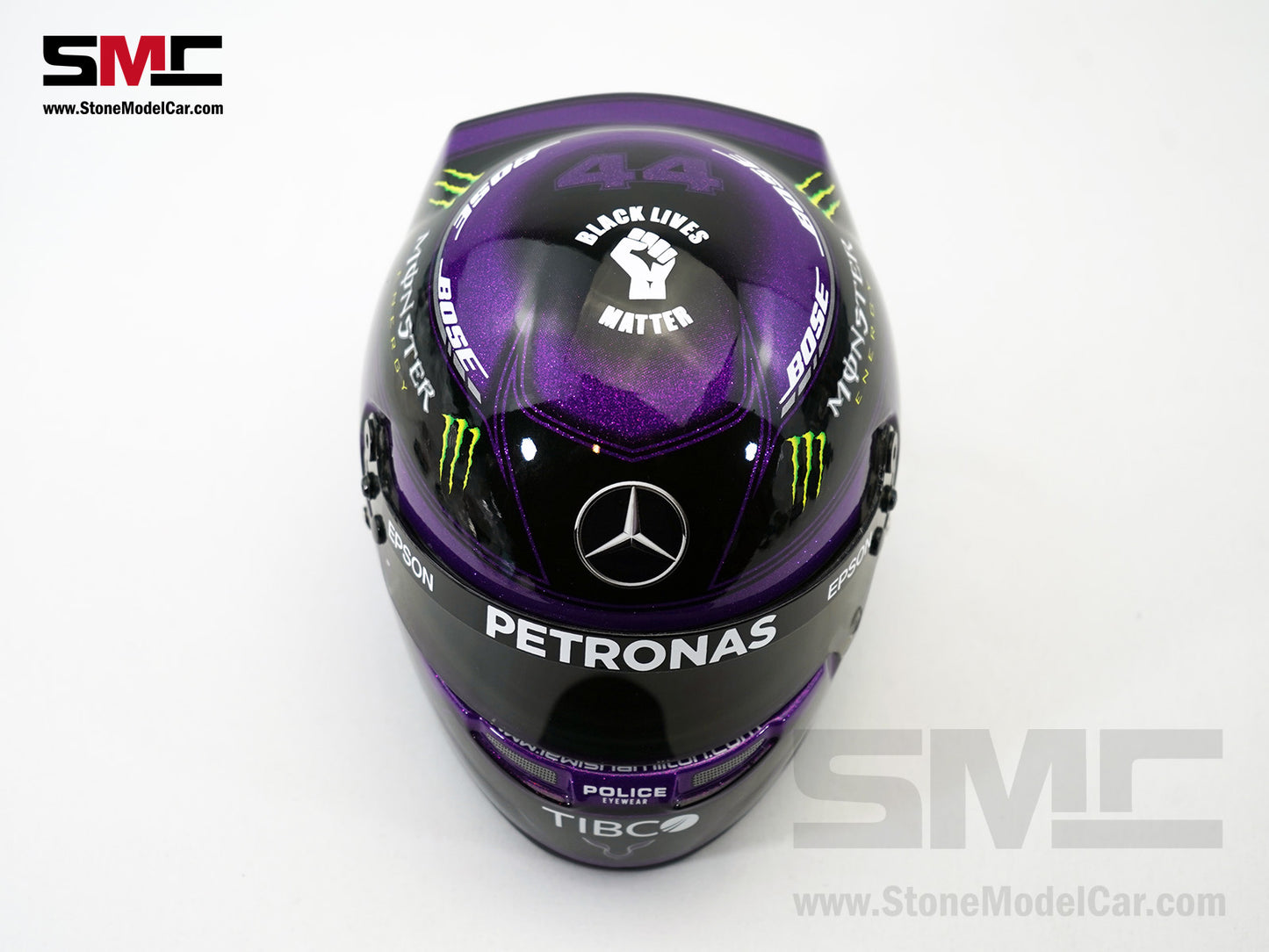 Mercedes F1 W11 #44 Lewis Hamilton Year 2020 7x Times World Champion BELL 1:2 Miniature Helmet