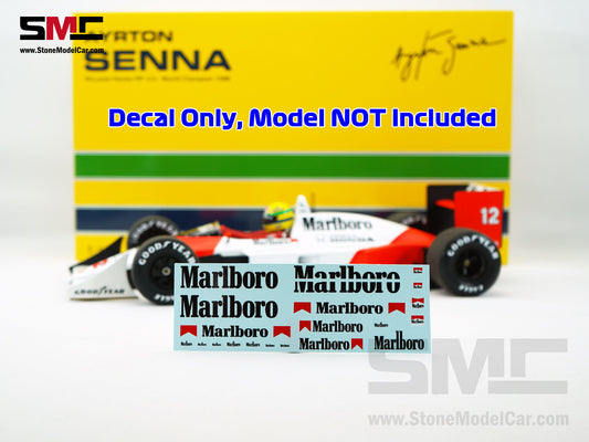 Decal for 1:12 MINICHAMPS Mclaren F1 MP4/4 Ayrton Senna Japan 1988 World Champion