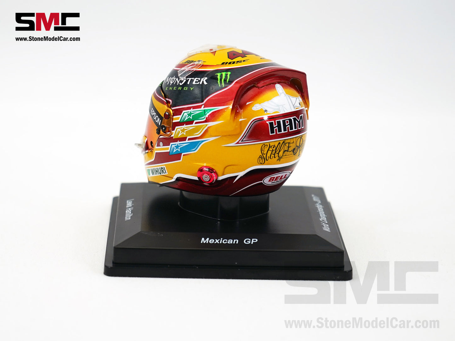 Mercedes F1 W08 #44 Lewis Hamilton Mexico GP 2017 4x Times World Champion Spark 1:5 Helmet