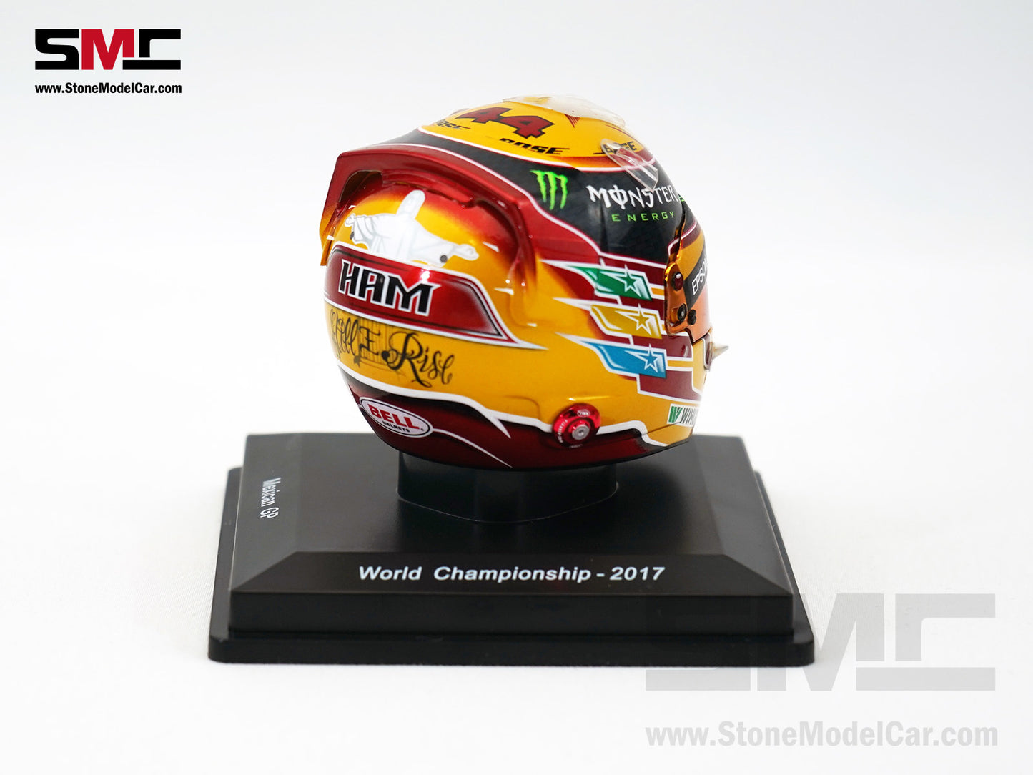 Mercedes F1 W08 #44 Lewis Hamilton Mexico GP 2017 4x Times World Champion Spark 1:5 Helmet