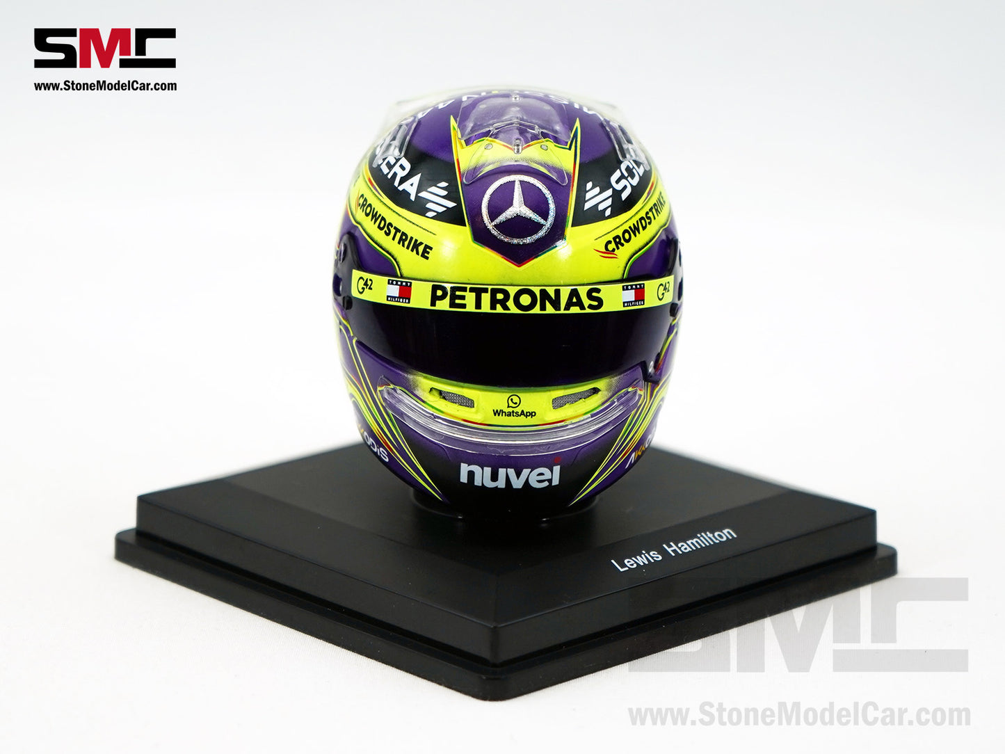 Mercedes F1 W15 #44 Lewis Hamilton British GP 2024 7x Times World Champion Spark 1:5 Helmet
