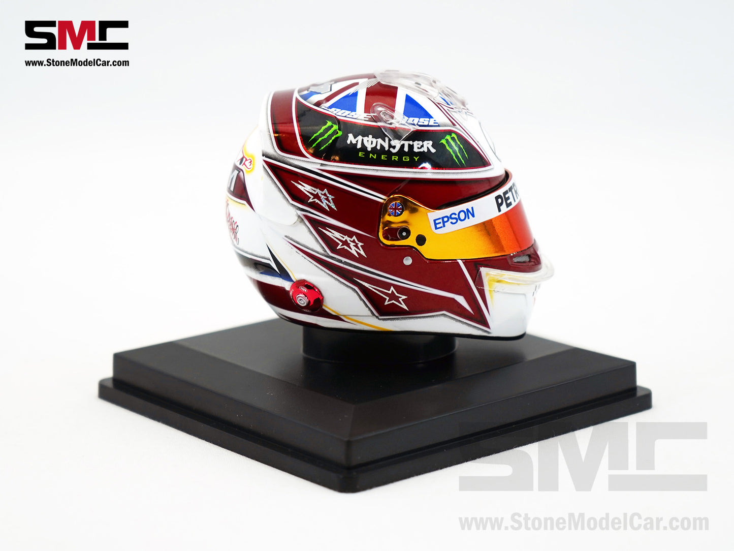 Mercedes F1 W10 #44 Lewis Hamilton British GP 2019 6x Times World Champion Spark 1:5 Helmet