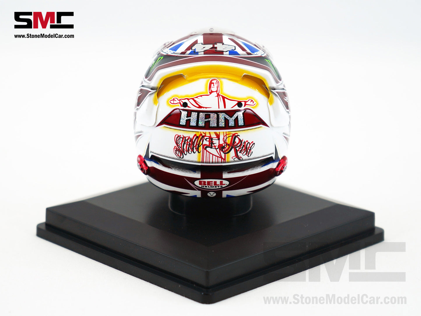 Mercedes F1 W10 #44 Lewis Hamilton British GP 2019 6x Times World Champion Spark 1:5 Helmet