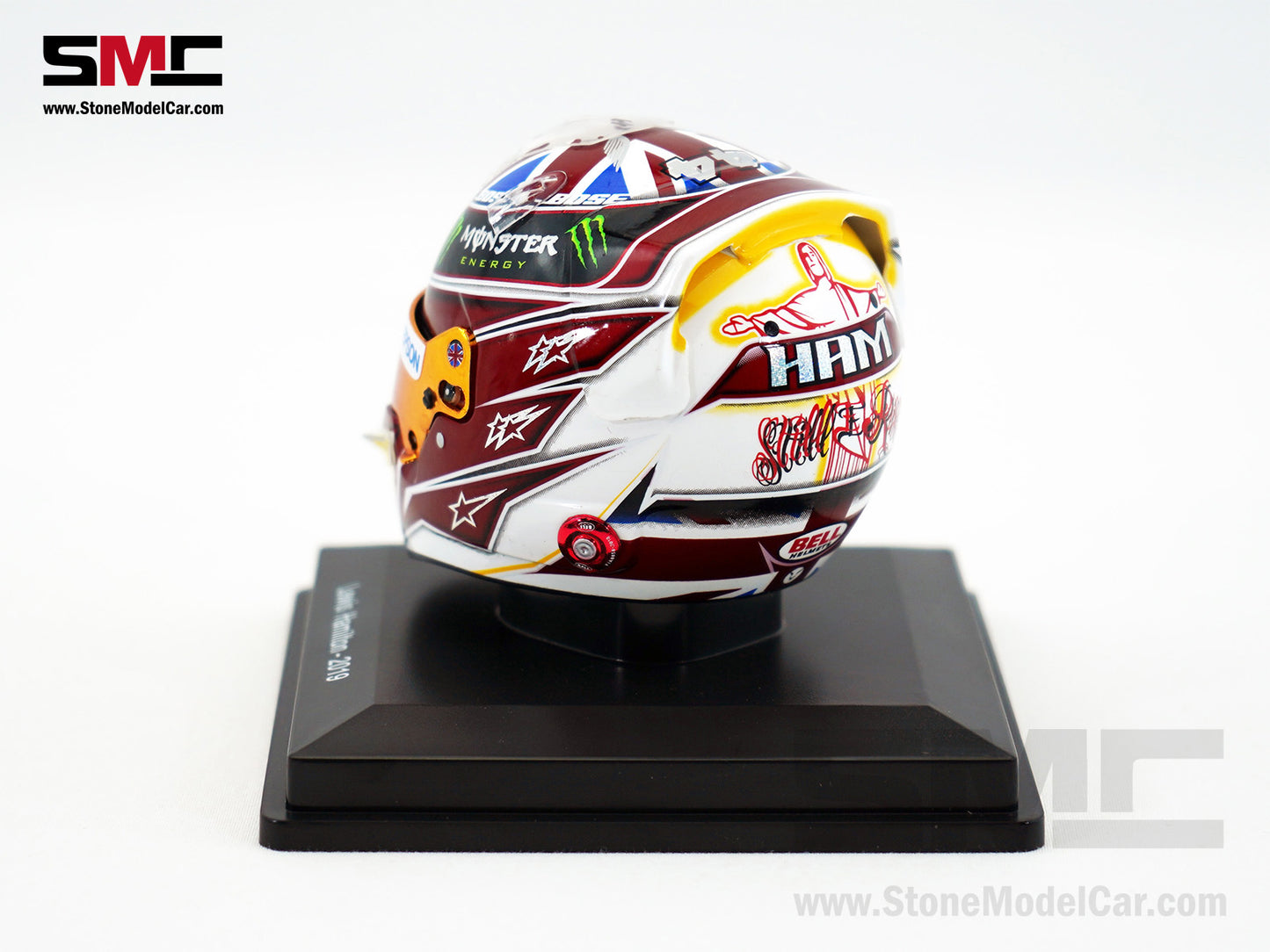 Mercedes F1 W10 #44 Lewis Hamilton British GP 2019 6x Times World Champion Spark 1:5 Helmet