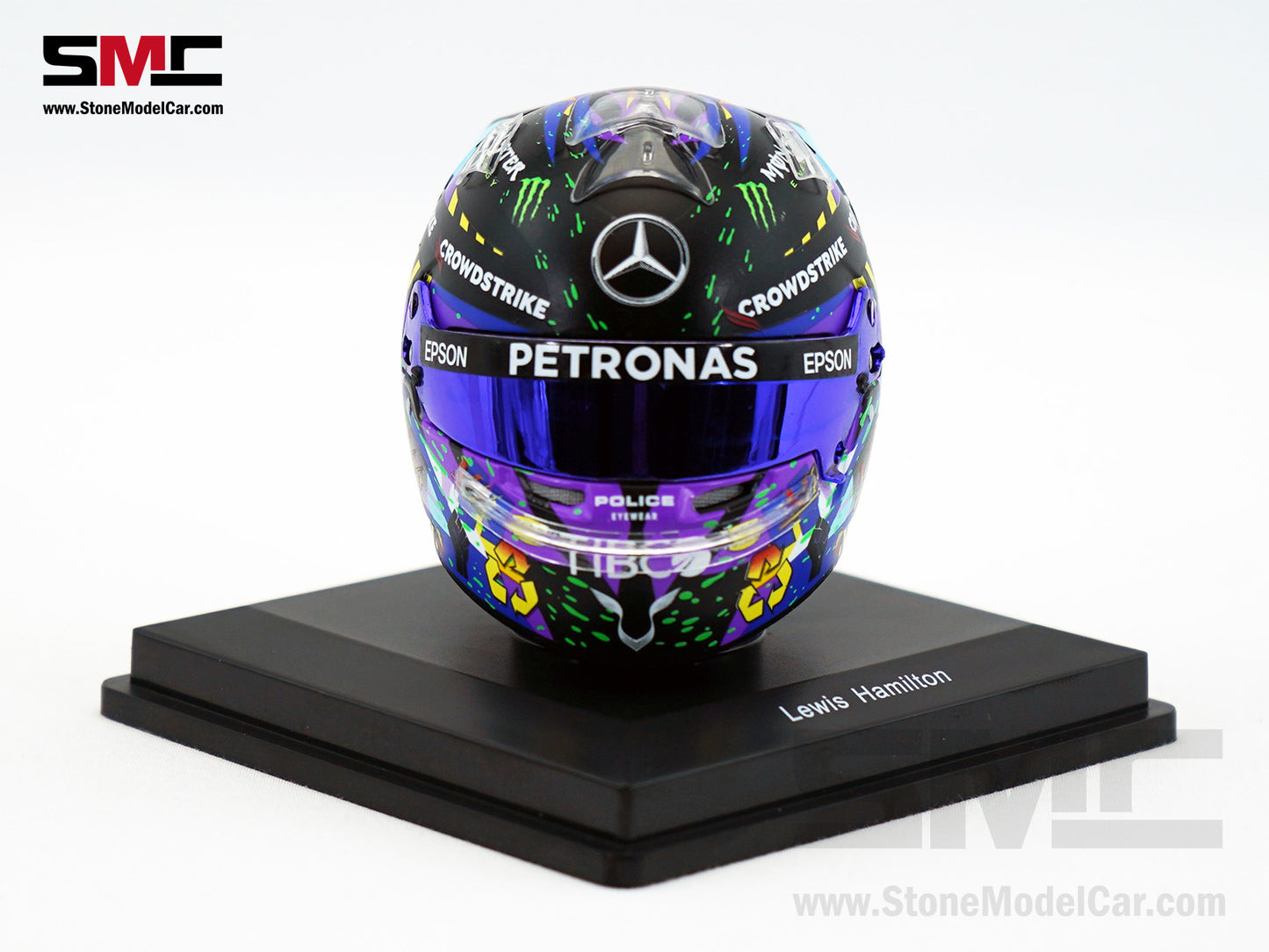 Mercedes F1 W12 #44 Lewis Hamilton British GP 2021 7x Times World Champion Spark 1:5 Helmet